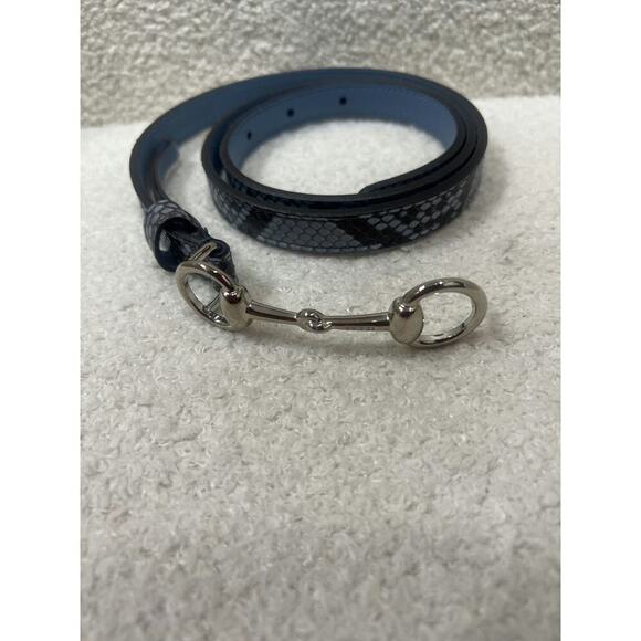 Gucci Blue Snakeprint Leather Belt with Horsebit Detail - Like New with Dustbag - Picture 4 of 4